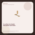 16 oz Glass Can Tumbler with Bamboo Lid & Straw generated visual concept by Senti for Sentience Labs; not a supplier photo.