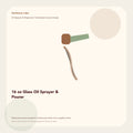16 oz Glass Oil Sprayer & Pourer generated visual concept by Senti for Sentience Labs; not a supplier photo.