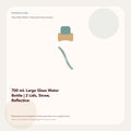 700 mL Large Glass Water Bottle | 2 Lids, Straw, Reflective generated visual concept by Senti for Sentience Labs; not a supplier photo.