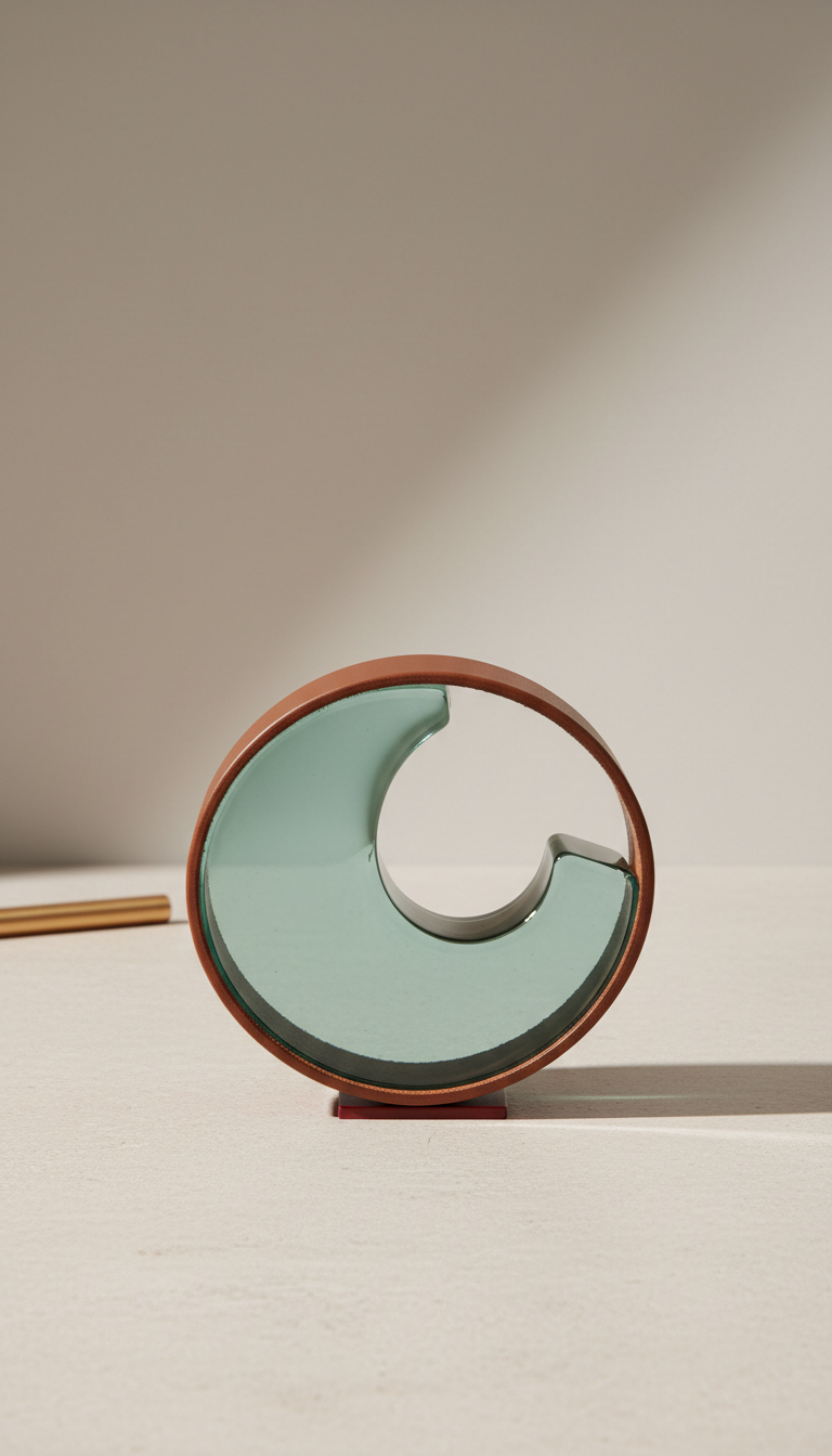 Orbit Crescent Glass Sculpture – Limited Edition