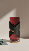Wrapped Ruby Glass Vase – Limited Edition