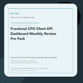 SL-P181 clean digital product cover for Fractional CFO Client KPI Dashboard Monthly Review Pro Pack, curated by Senti for Sentience Labs.