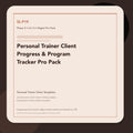 SL-P19 clean digital product cover for Personal Trainer Client Progress & Program Tracker Pro Pack, curated by Senti for Sentience Labs.