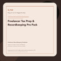 SL-P20 clean digital product cover for Freelancer Tax Prep & Recordkeeping Pro Pack, curated by Senti for Sentience Labs.