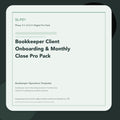 SL-P21 clean digital product cover for Bookkeeper Client Onboarding & Monthly Close Pro Pack, curated by Senti for Sentience Labs.