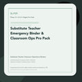 SL-P29 clean digital product cover for Substitute Teacher Emergency Binder & Classroom Ops Pro Pack, curated by Senti for Sentience Labs.