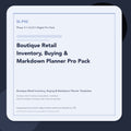 SL-P42 clean digital product cover for Boutique Retail Inventory, Buying & Markdown Planner Pro Pack, curated by Senti for Sentience Labs.
