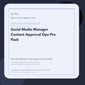 SL-P51 clean digital product cover for Social Media Manager Content Approval Ops Pro Pack, curated by Senti for Sentience Labs.