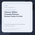 SL-P56 clean digital product cover for Influencer Affiliate Campaign Disclosure Revenue Tracker Pro Pack, curated by Senti for Sentience Labs.