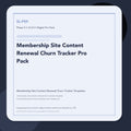 SL-P59 clean digital product cover for Membership Site Content Renewal Churn Tracker Pro Pack, curated by Senti for Sentience Labs.