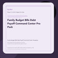 SL-P61 clean digital product cover for Family Budget Bills Debt Payoff Command Center Pro Pack, curated by Senti for Sentience Labs.