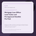 SL-P75 clean digital product cover for Mortgage Loan Officer Lead Tracker and Pre-Approval Checklist Pro Pack, curated by Senti for Sentience Labs.