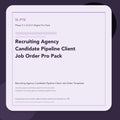 SL-P76 clean digital product cover for Recruiting Agency Candidate Pipeline Client Job Order Pro Pack, curated by Senti for Sentience Labs.