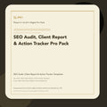 SL-P91 clean digital product cover for SEO Audit, Client Report & Action Tracker Pro Pack, curated by Senti for Sentience Labs.
