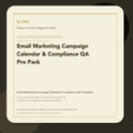 SL-P92 clean digital product cover for Email Marketing Campaign Calendar & Compliance QA Pro Pack, curated by Senti for Sentience Labs.